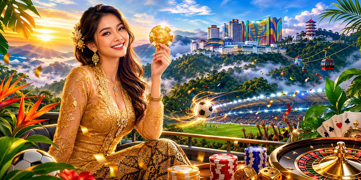 Pengguna log masuk aplikasi kasino p4r di Genting Highlands melalui telefon